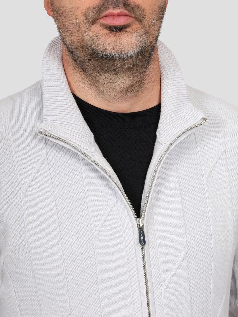 Svevo Giubbotto 100% Lana Grigio Chiaro Qualità