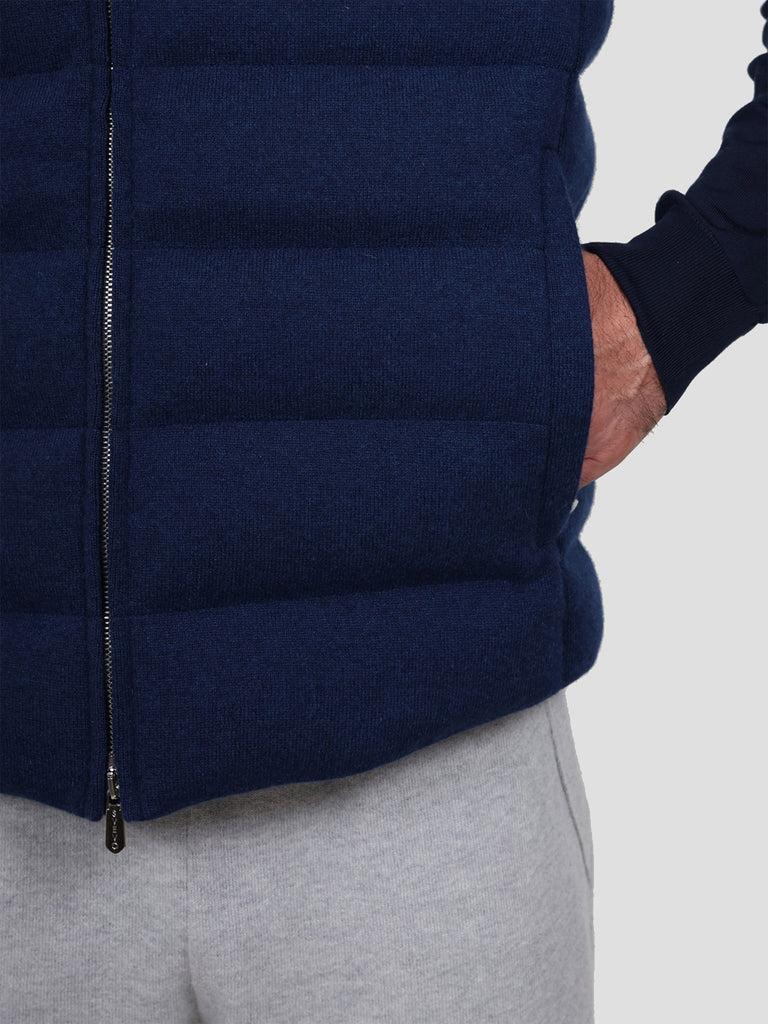 Svevo Giubbotto con zip in Cashmere Blu Vendita