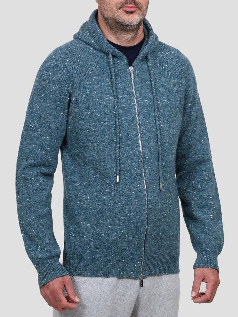 Svevo Giubbotto con zip Lana Cashmere e Poliammide Blu Spedizione Gratuita