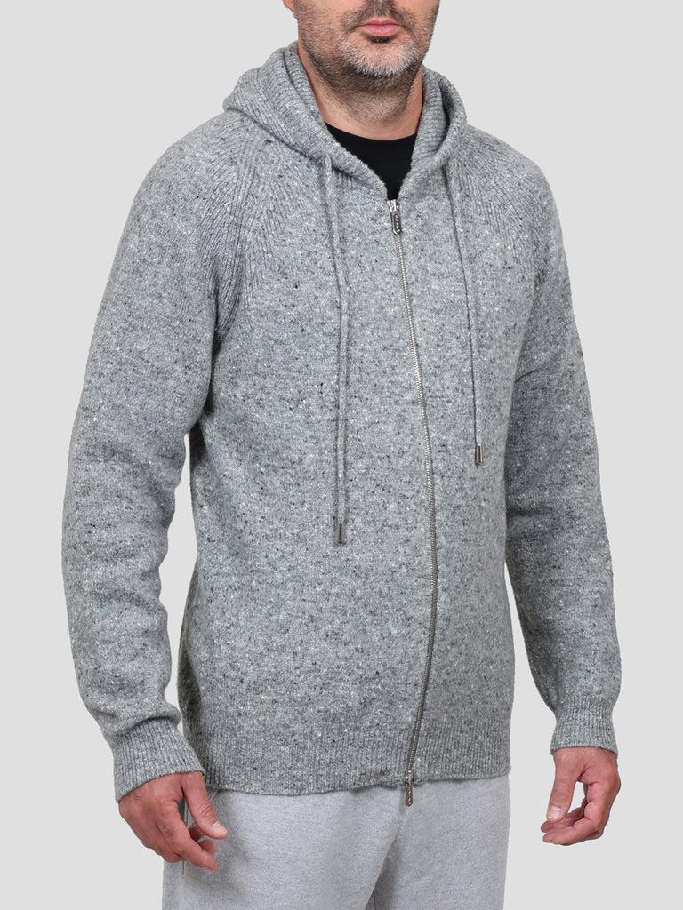 Svevo Giubbotto con zip Lana Cashmere e Poliammide Grigio Pezzi Unici