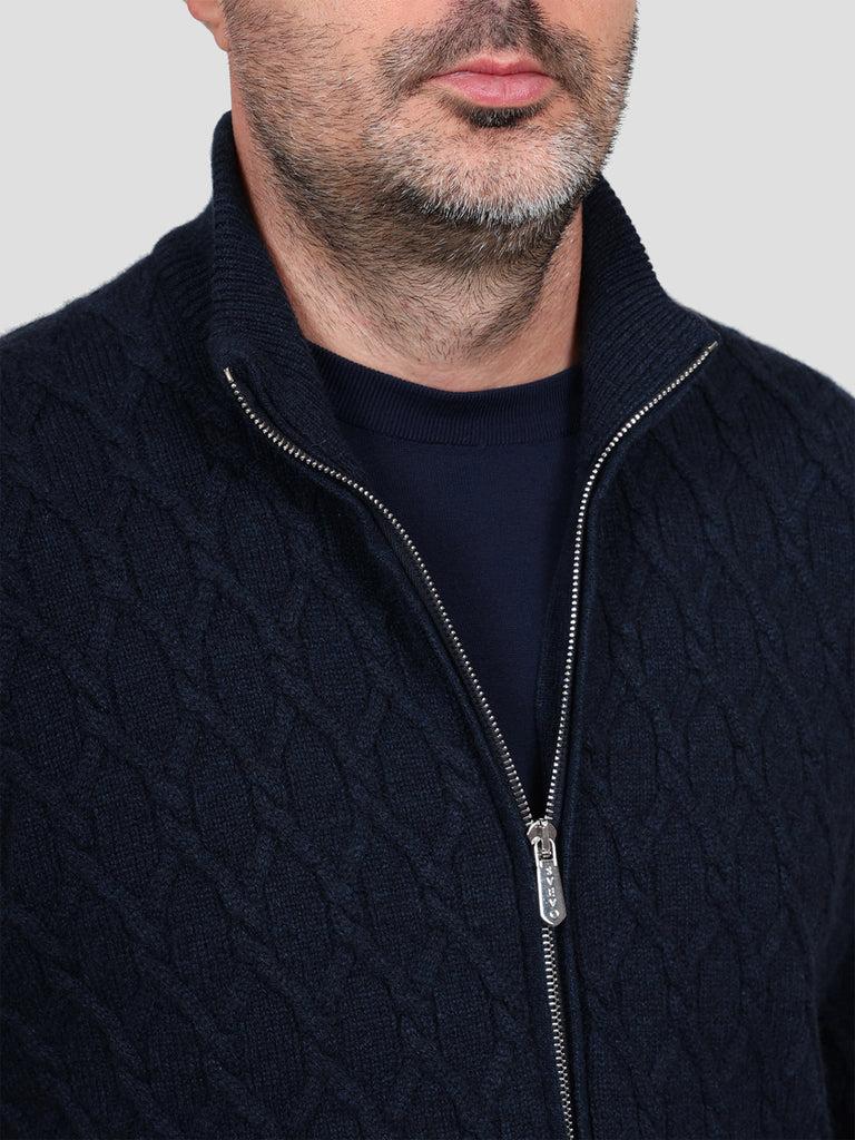 Svevo Giubbotto in Cashmere Blu Soddisfazione Garantita