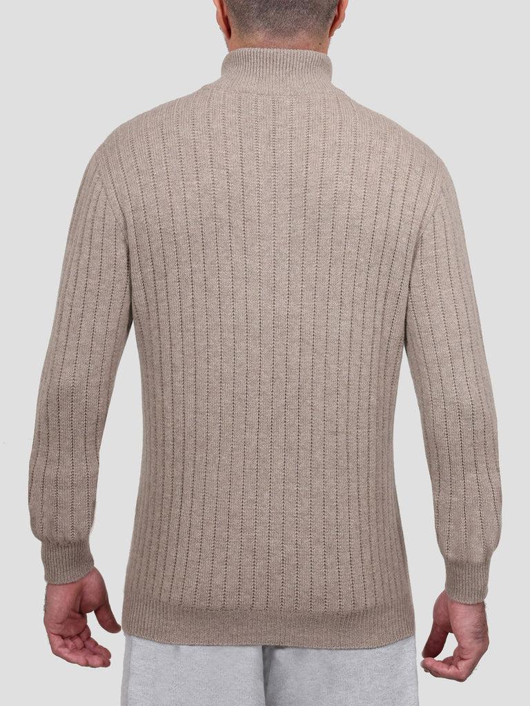 Svevo Lupetto con zip 100% Lana Marrone Promozione Limitata