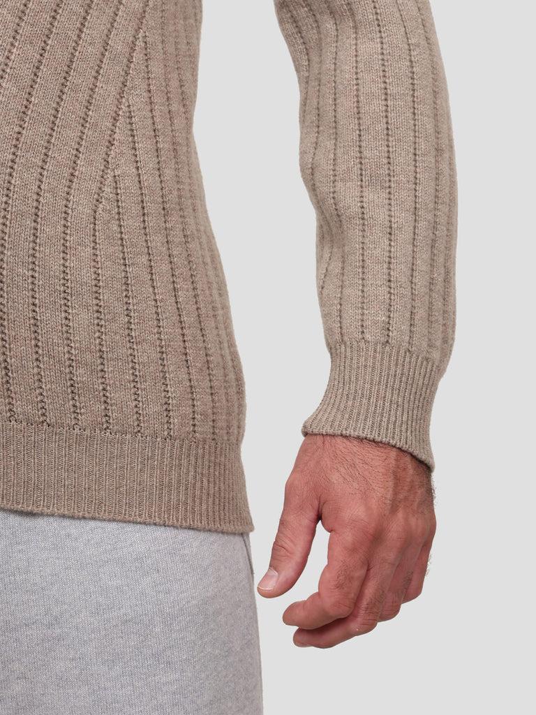 Svevo Lupetto con zip 100% Lana Marrone Promozione Limitata