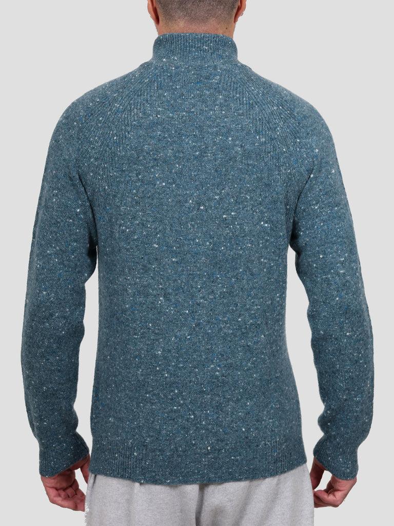 Svevo Lupetto con zip Lana Cashmere e Poliammide Blu Shopping Online