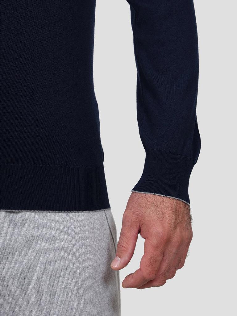 Svevo Maglia Polo Lana Merino Superfine 160's Blu Novità