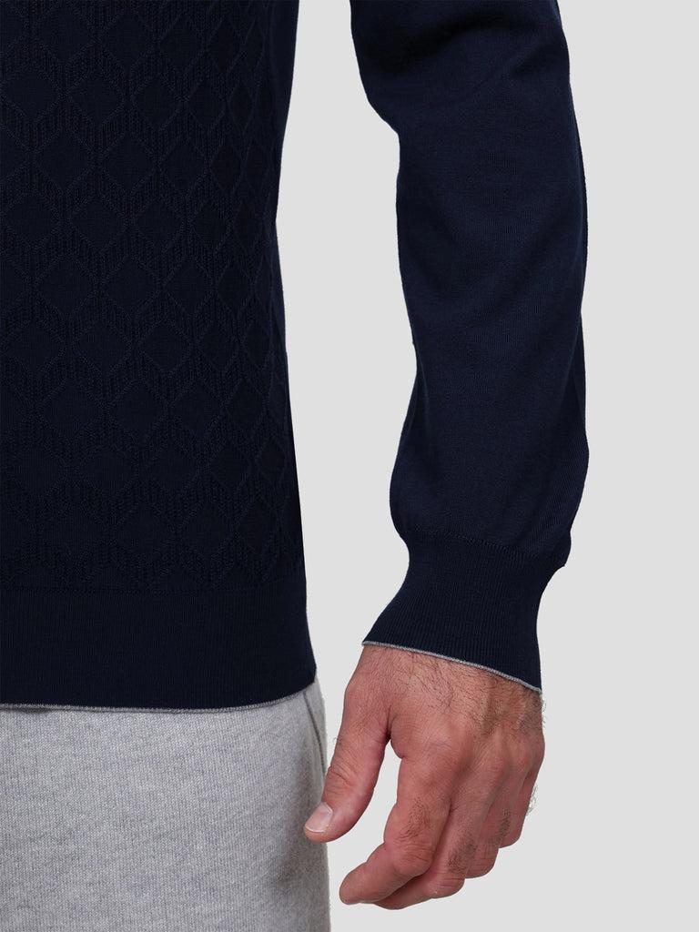 Svevo Maglia Polo Lana Merino Superfine 160's Blu Presa