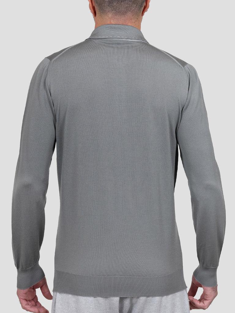 Svevo Maglia Polo Lana Merino Superfine 160's Grigia Sconto