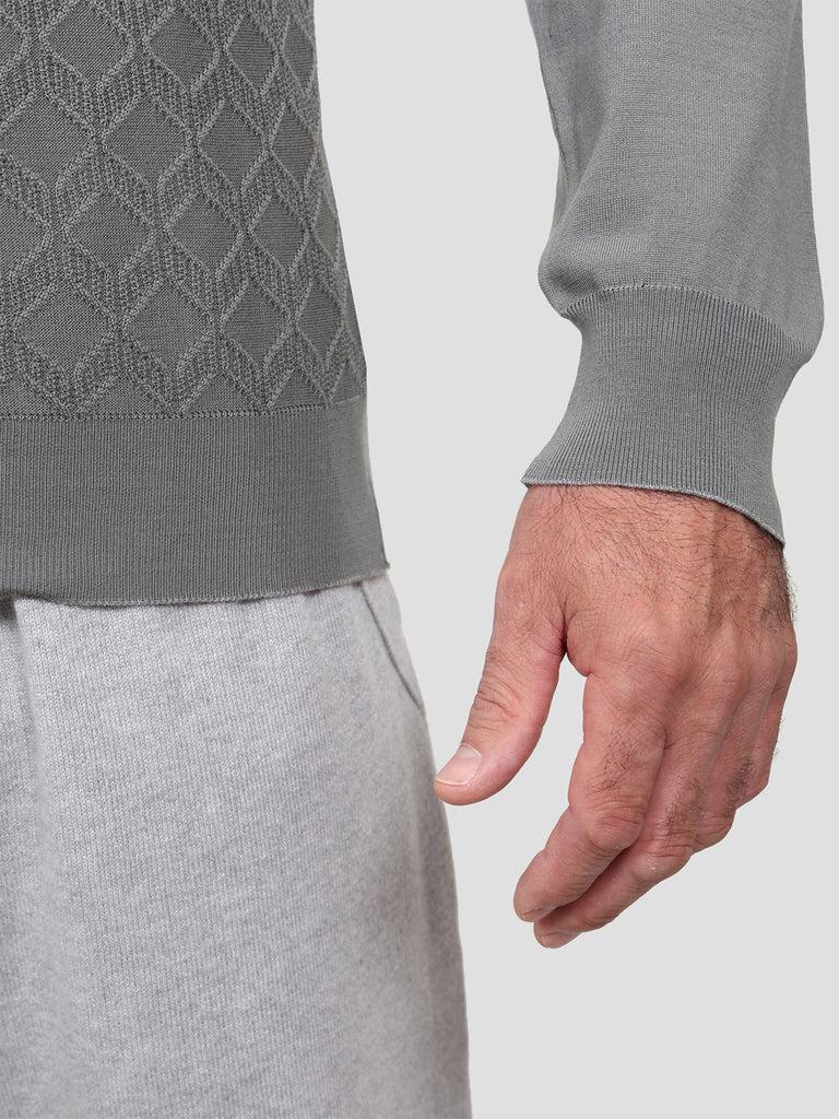 Svevo Maglia Polo Lana Merino Superfine 160's Grigia Offerta