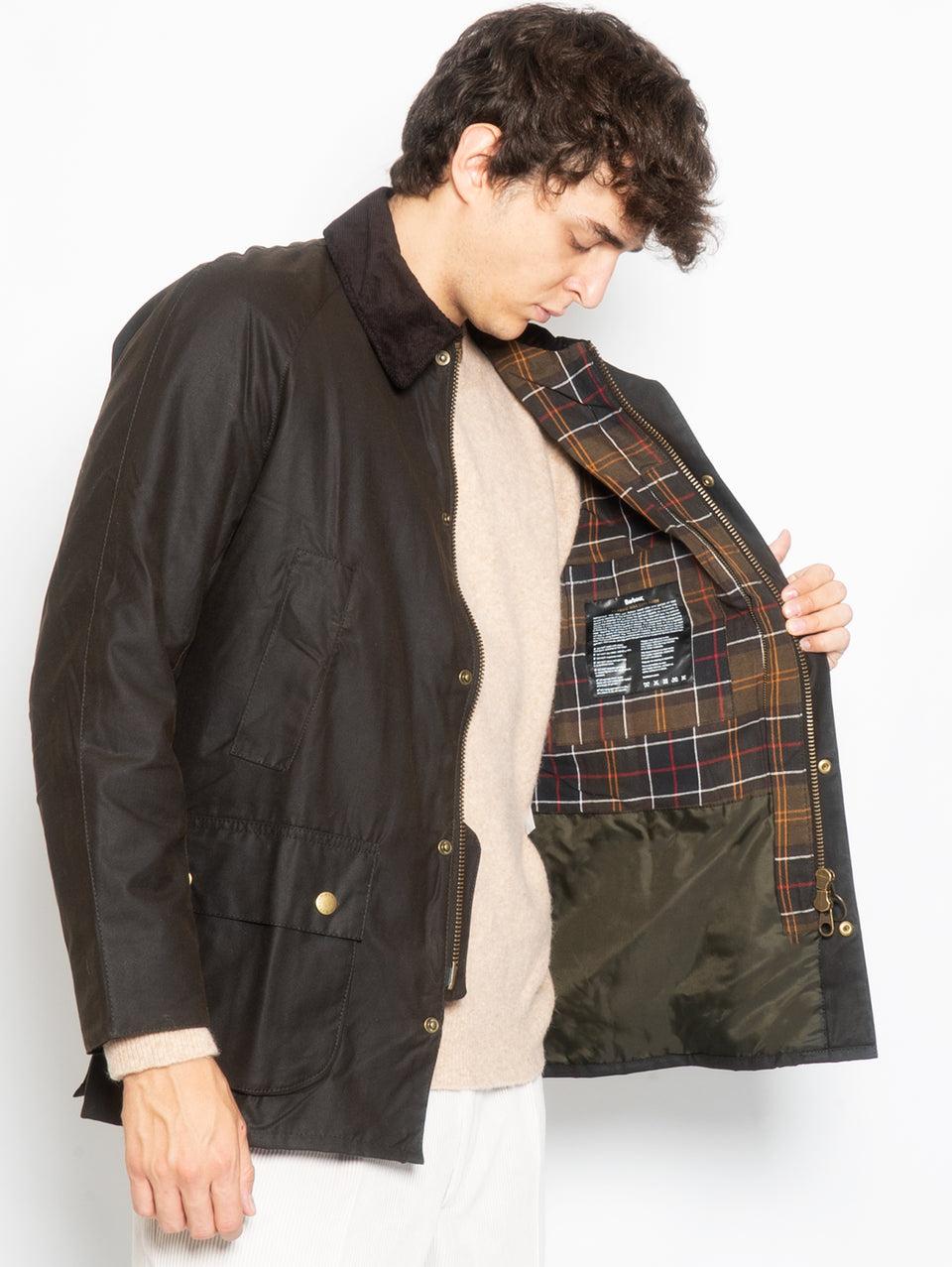 BARBOUR Giacca Ashby in Cotone Cerato Oliva Convenienza
