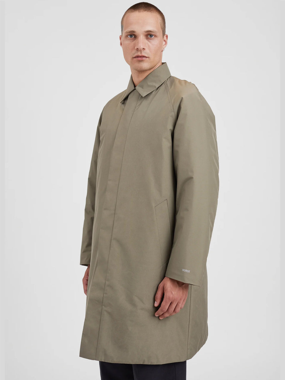 NORSE PROJECTS Cappotto Impermeabile in Membrana Verde Sconto