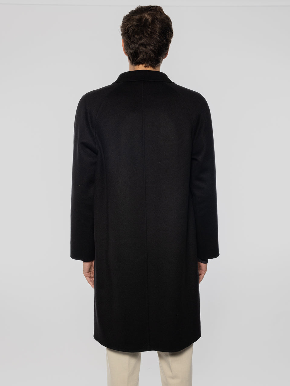 PALTò Cappotto Lungo in Double Marcello Nero Economico
