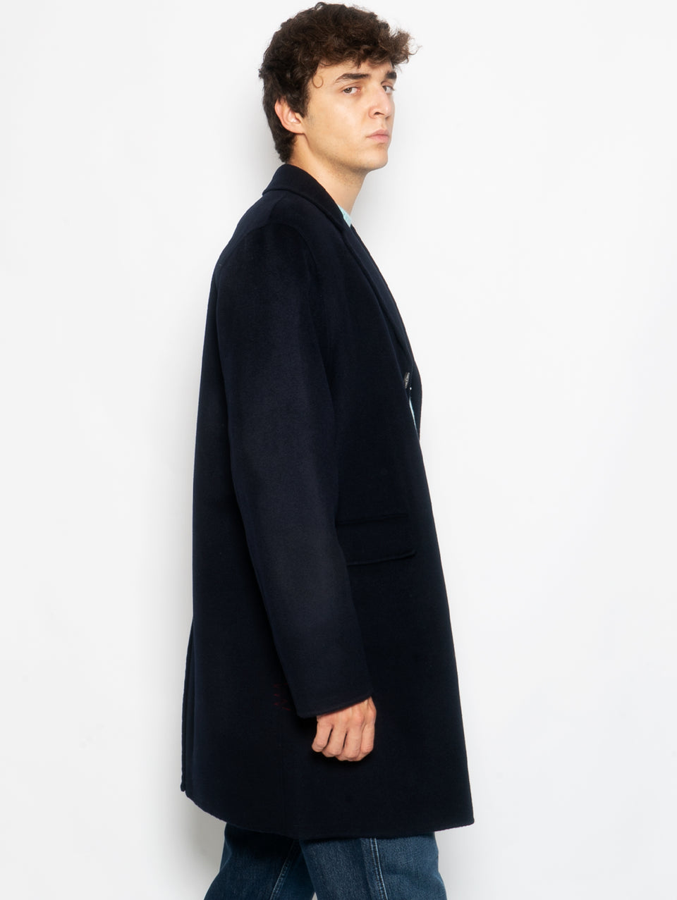 AMARANTO Cappotto Monopetto Tre Quarti Navy Hotsell