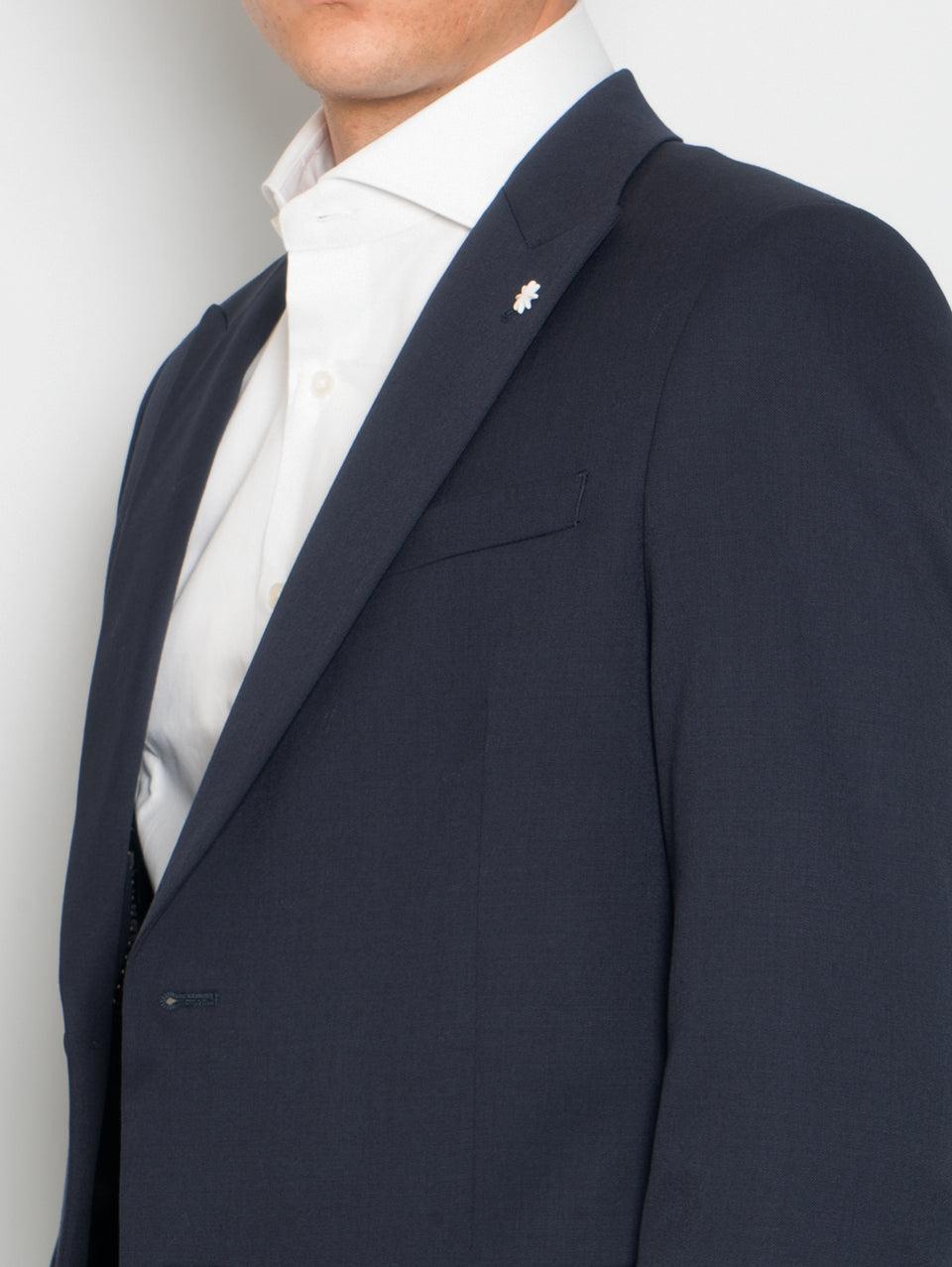 MANUEL RITZ Completo in Misto Lana Drop Otto Blu Spedizione Gratuita