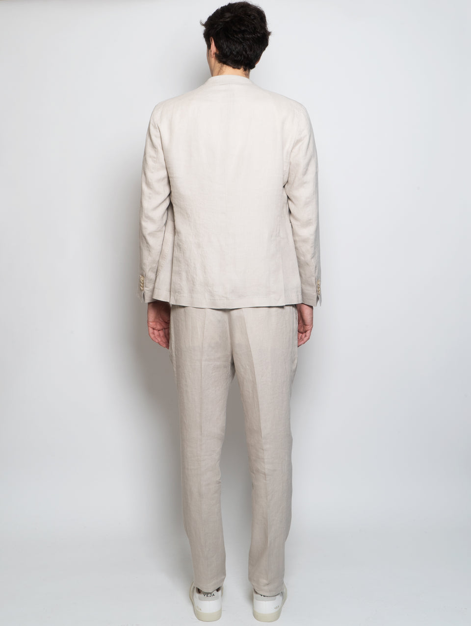 MANUEL RITZ Completo in Lino Lavato Beige Shopping Online