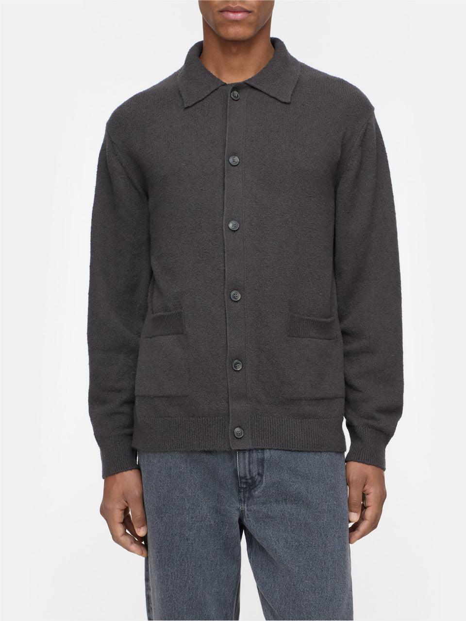 CLOSED Cardigan in Cotone Effetto Spazzolato Marrone Prezzo Ridotto