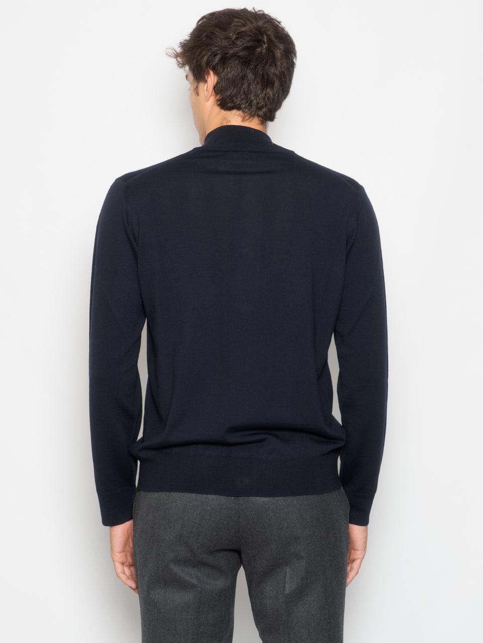 ALPHA STUDIO Cardigan con Bottoni in Merinos Blu Sconto