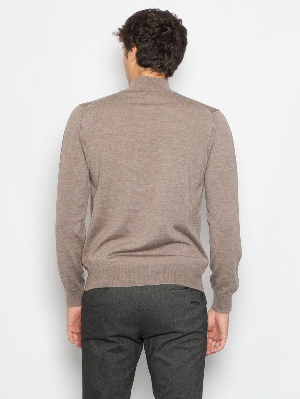 ALPHA STUDIO Cardigan con Bottoni in Merinos Greige Offerta