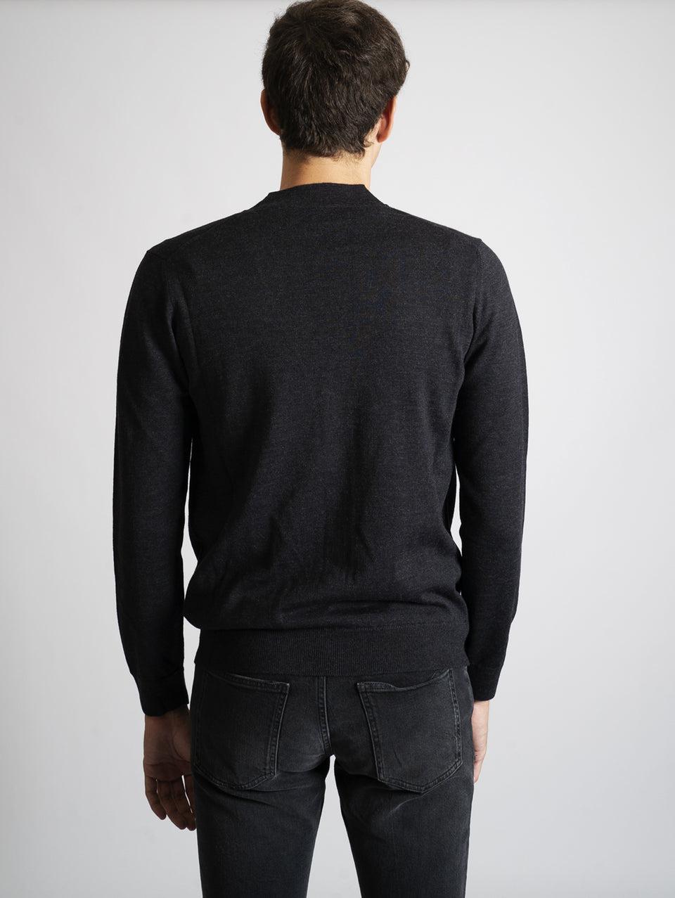 ALPHA STUDIO Cardigan Slim Fit Antracite Saldi Di Fabbrica