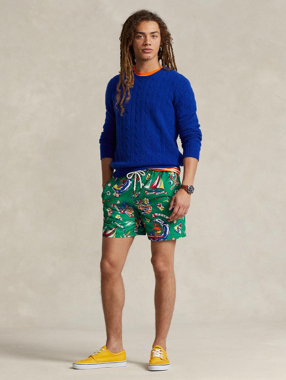 RALPH LAUREN Boxer da Mare Polo Bear Tropicale Verde Vendite Flash
