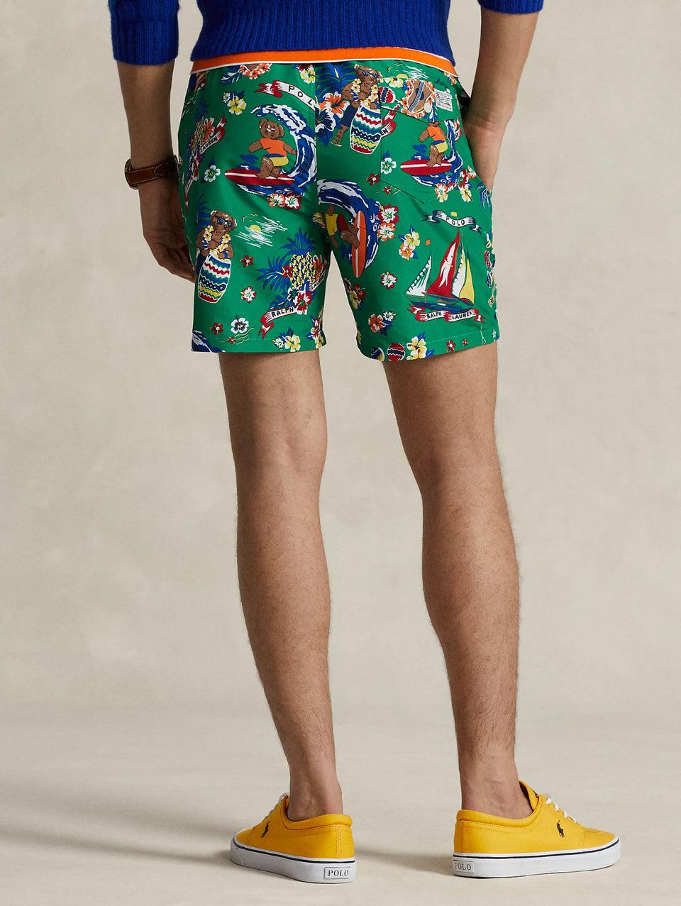 RALPH LAUREN Boxer da Mare Polo Bear Tropicale Verde Vendite Flash