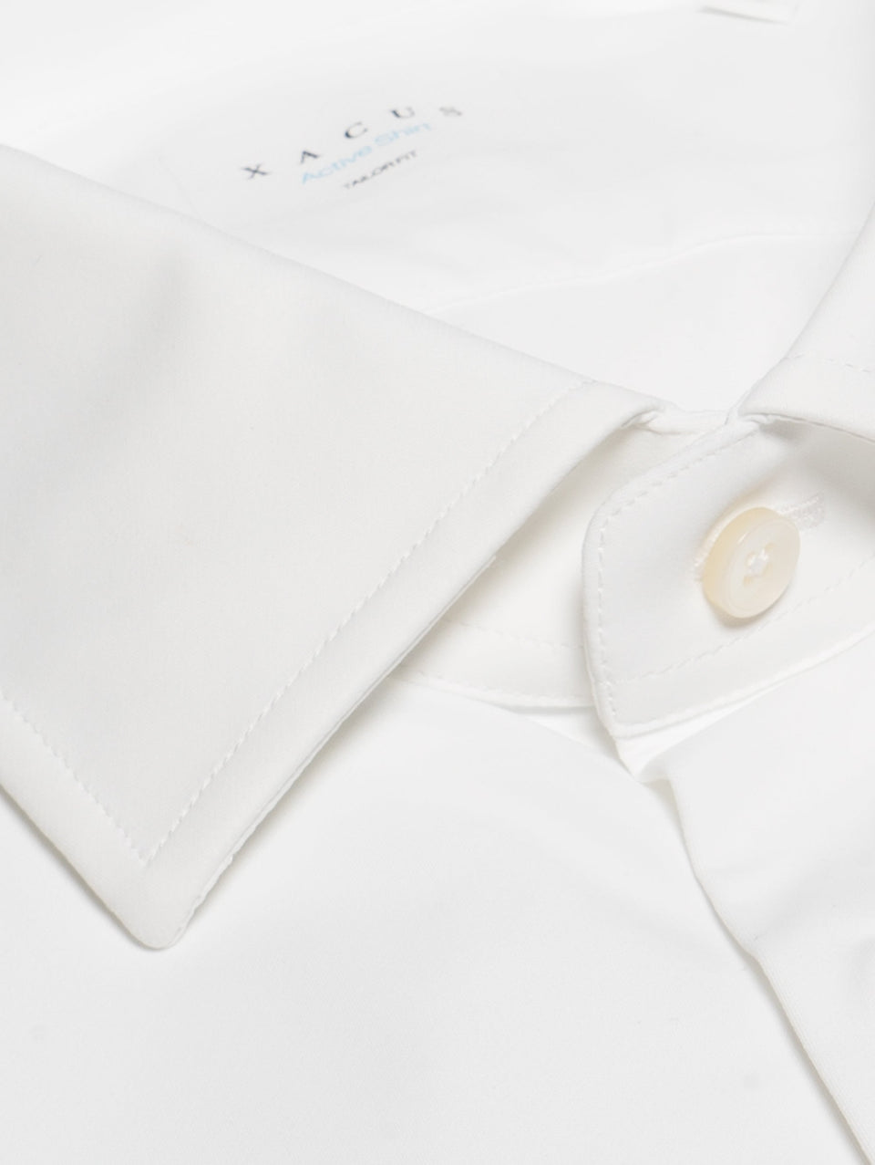XACUS Camicia in Techno Micro Twill Stretch Bianco Shopping Online