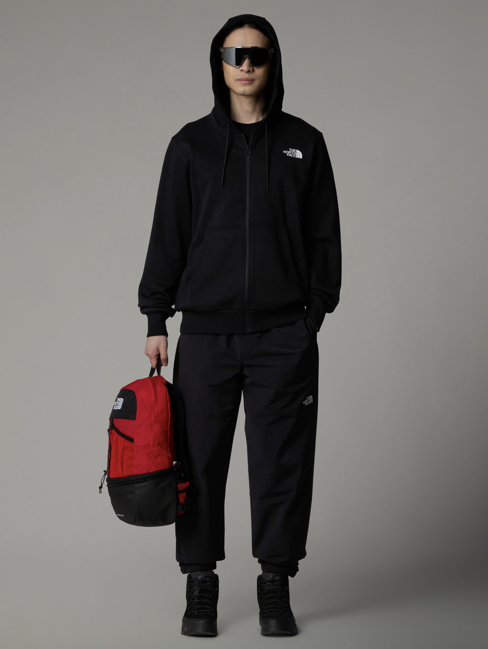 THE NORTH FACE Felpa con Cappuccio e Cerniera Nero Qualità