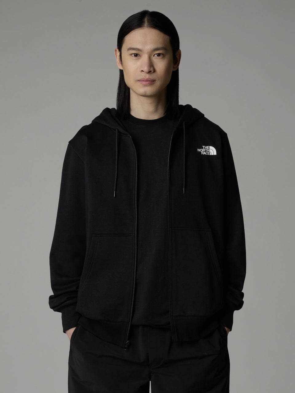 THE NORTH FACE Felpa con Cappuccio e Cerniera Nero Qualità