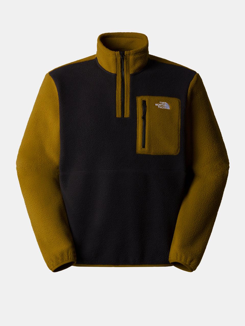 THE NORTH FACE Pile Yumiore con Cerniera a 1/4 Nero/Verde In Vendita