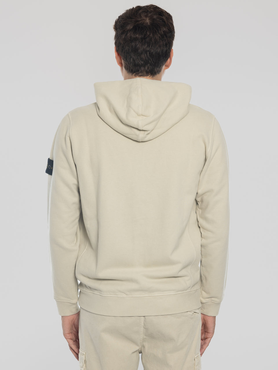 STONE ISLAND Felpa Full Zip in Cotone Organico Stucco Hotsell