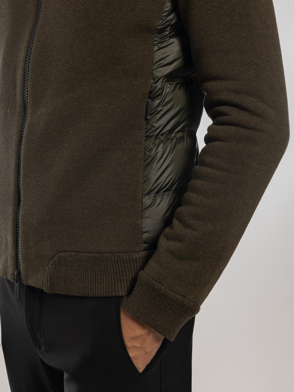 RRD Felpa con Inserti Laterali Verde Vendita Economica