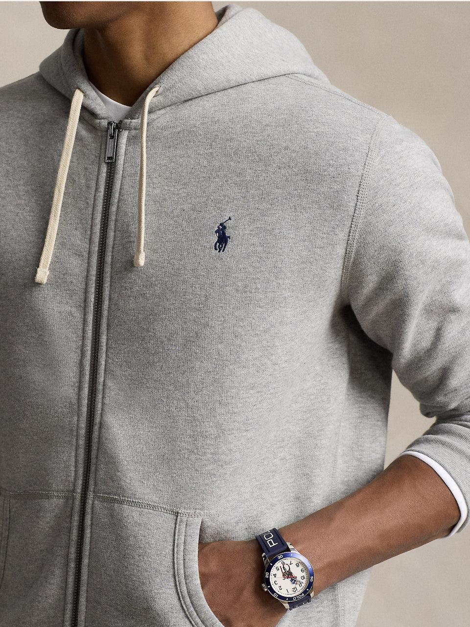 RALPH LAUREN Felpa Full zip con Cappuccio Grigio Negozio