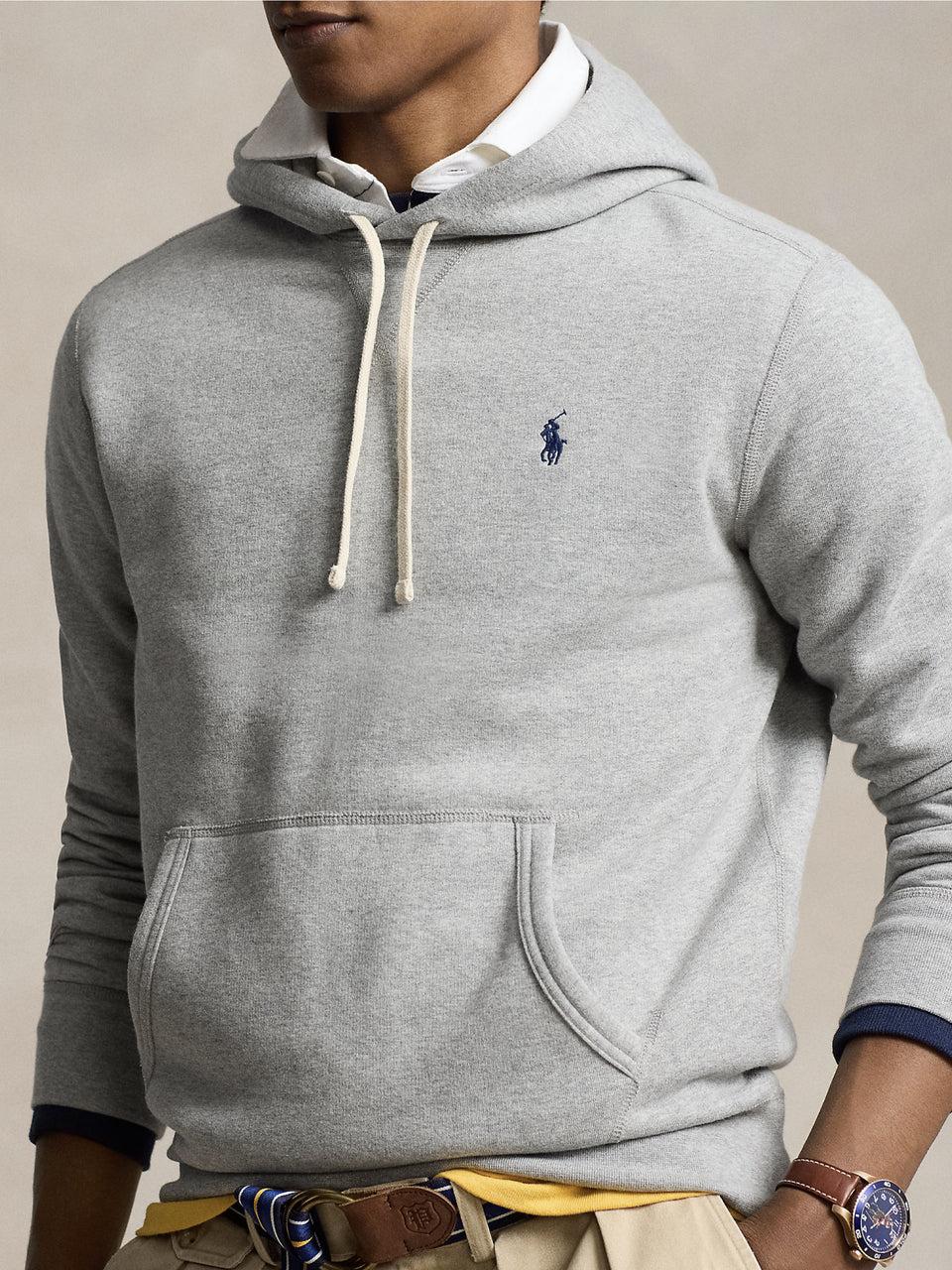 RALPH LAUREN Felpa con Cappuccio Grigio In Saldo