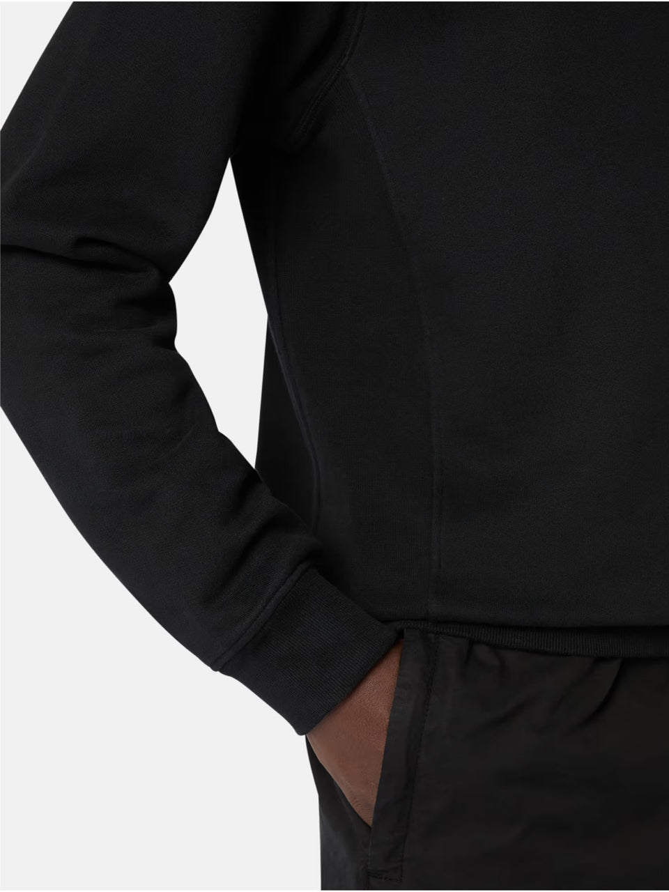 STONE ISLAND Felpa Girocollo in Cotone Nero 2025