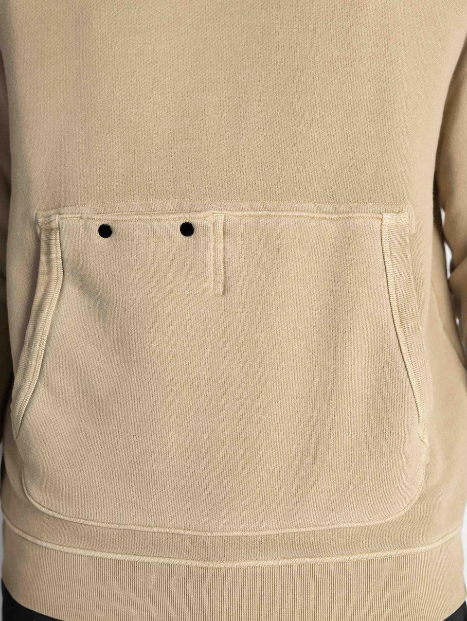 STONE ISLAND Felpa con Cappuccio e Tasca Marsupio Biscotto In Linea