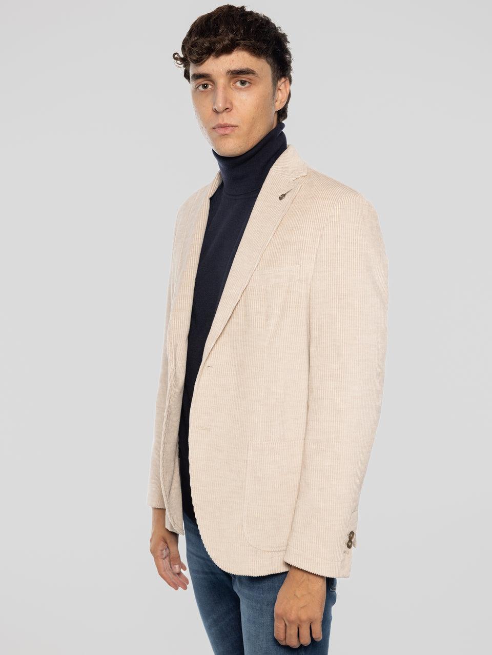 PAOLONI Giacca in Velluto a Coste Beige Vendita