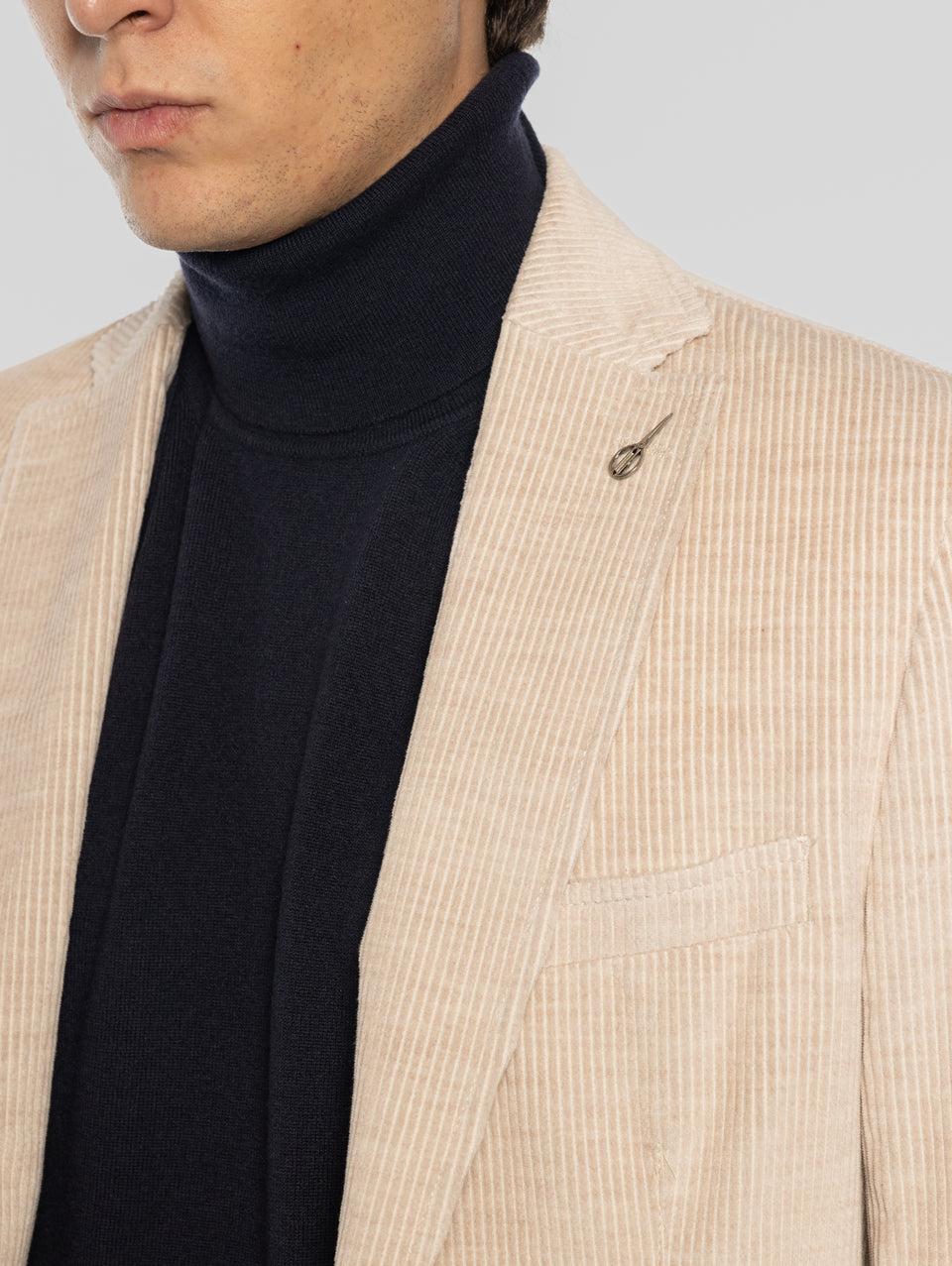 PAOLONI Giacca in Velluto a Coste Beige Vendita