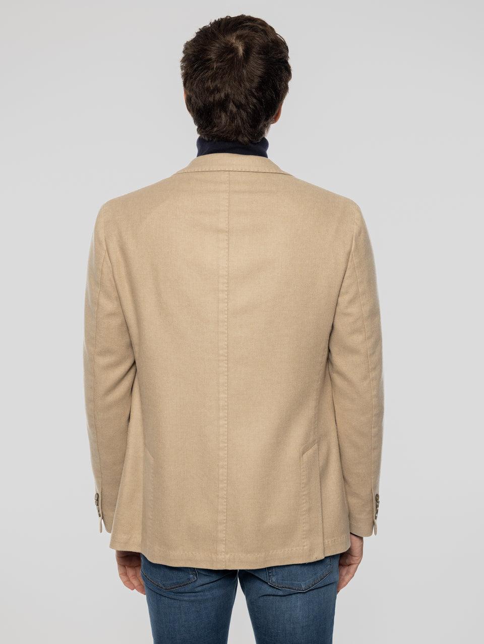 PAOLONI Giacca Doppio Petto in Lana Frosted Beige Soddisfazione Garantita