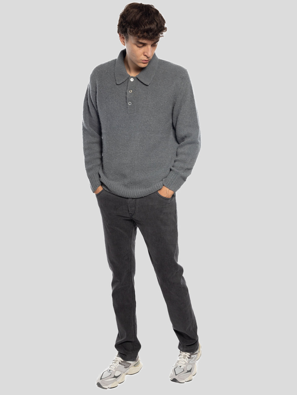HAND PICKED Jeans Regular Elasticizzato Ravello Antracite Nuova