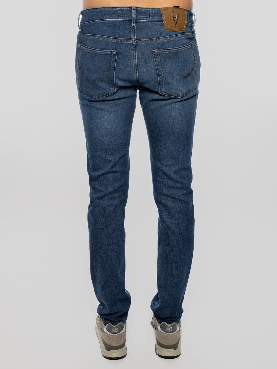 HAND PICKED Jeans Stretch Eco Sostenibile Ravello Blu Moda