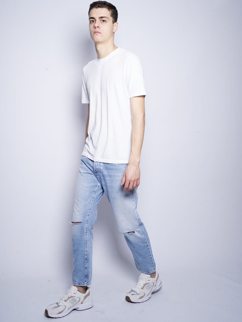 ICON DENIM Jeans Josh Gamba Dritta con Tagli Blu Vendita
