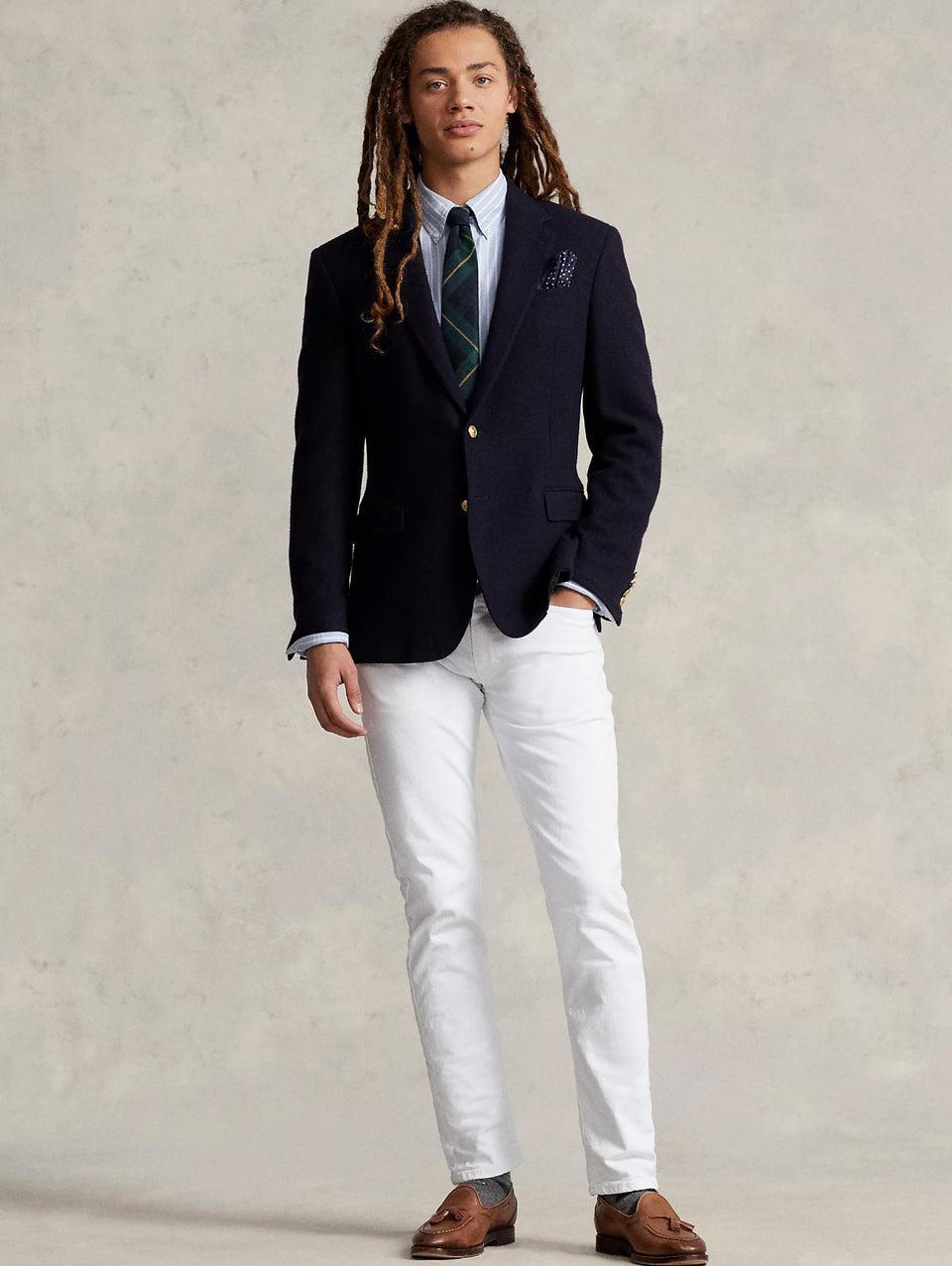 RALPH LAUREN Jeans Sullivan in Cotone Bull Slim Fit Bianco Promozione