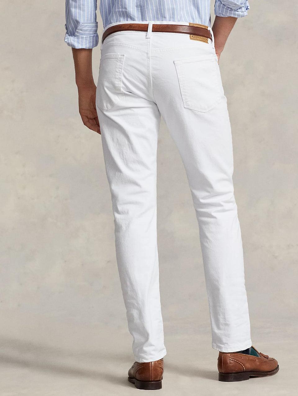 RALPH LAUREN Jeans Sullivan in Cotone Bull Slim Fit Bianco Promozione