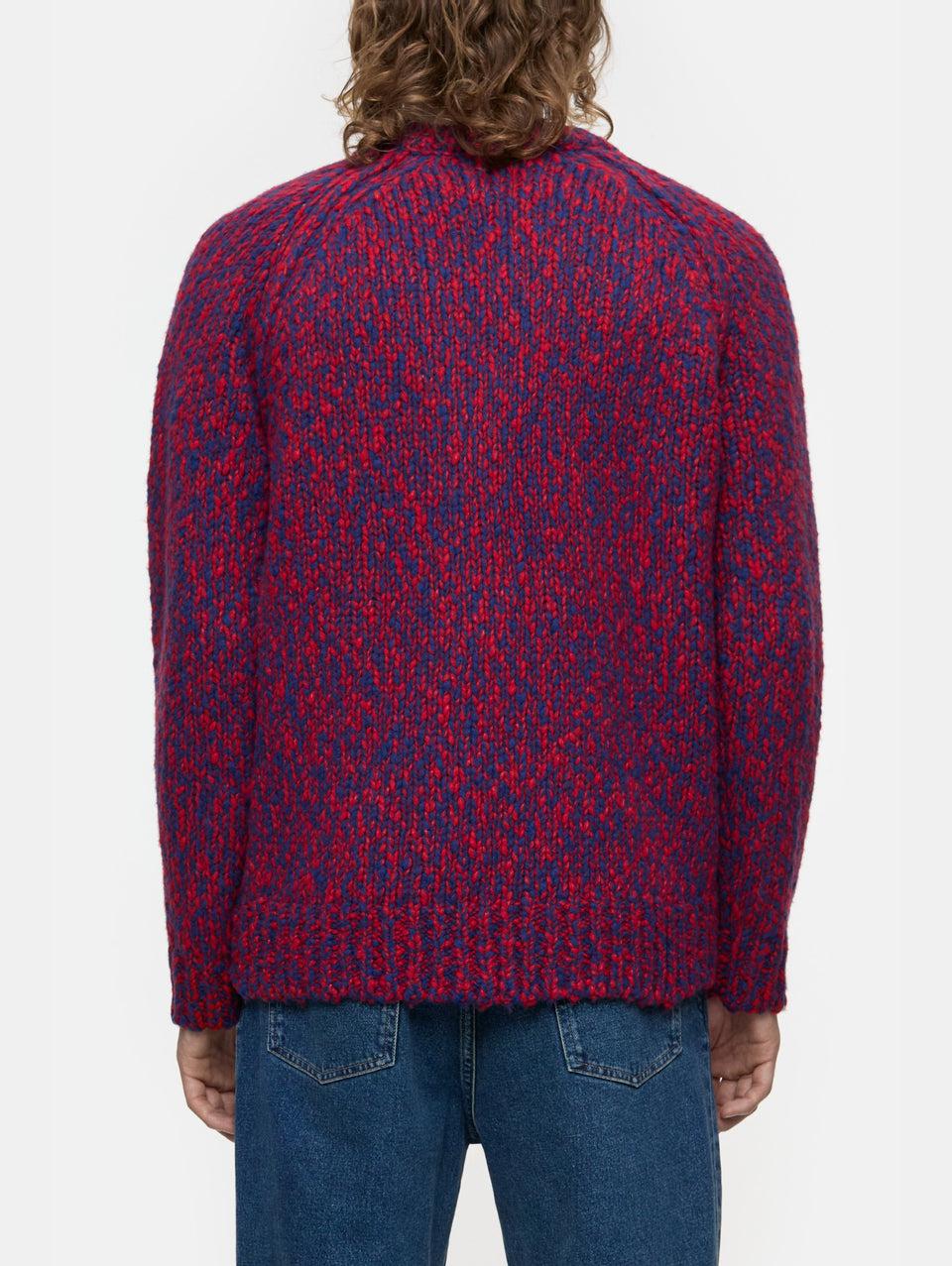 CLOSED Maglione in Lana Mouliné Rosso/Blu Promozione Limitata