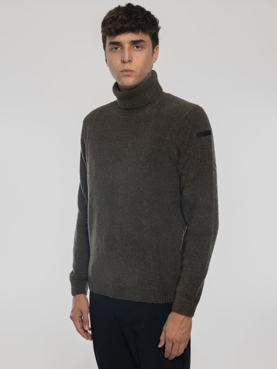 RRD Maglia Dolcevita in Lana Bouclé Militare Fino Al -60%