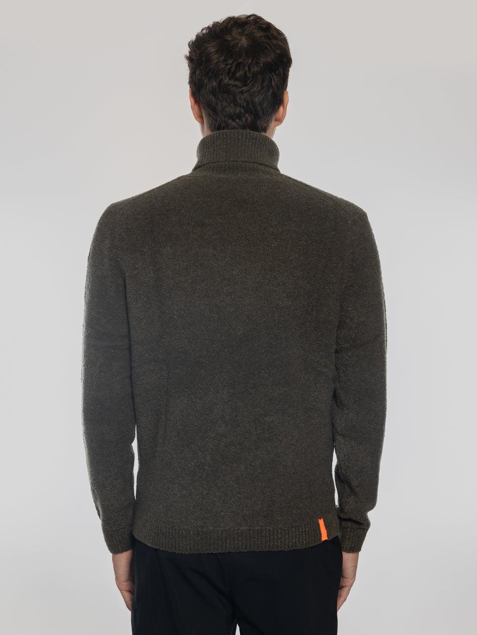 RRD Maglia Dolcevita in Lana Bouclé Militare Fino Al -60%