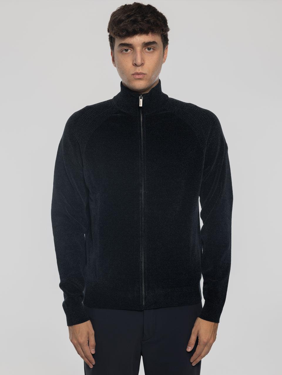 RRD Cardigan in Ciniglia Rasata Blu Sottocosto