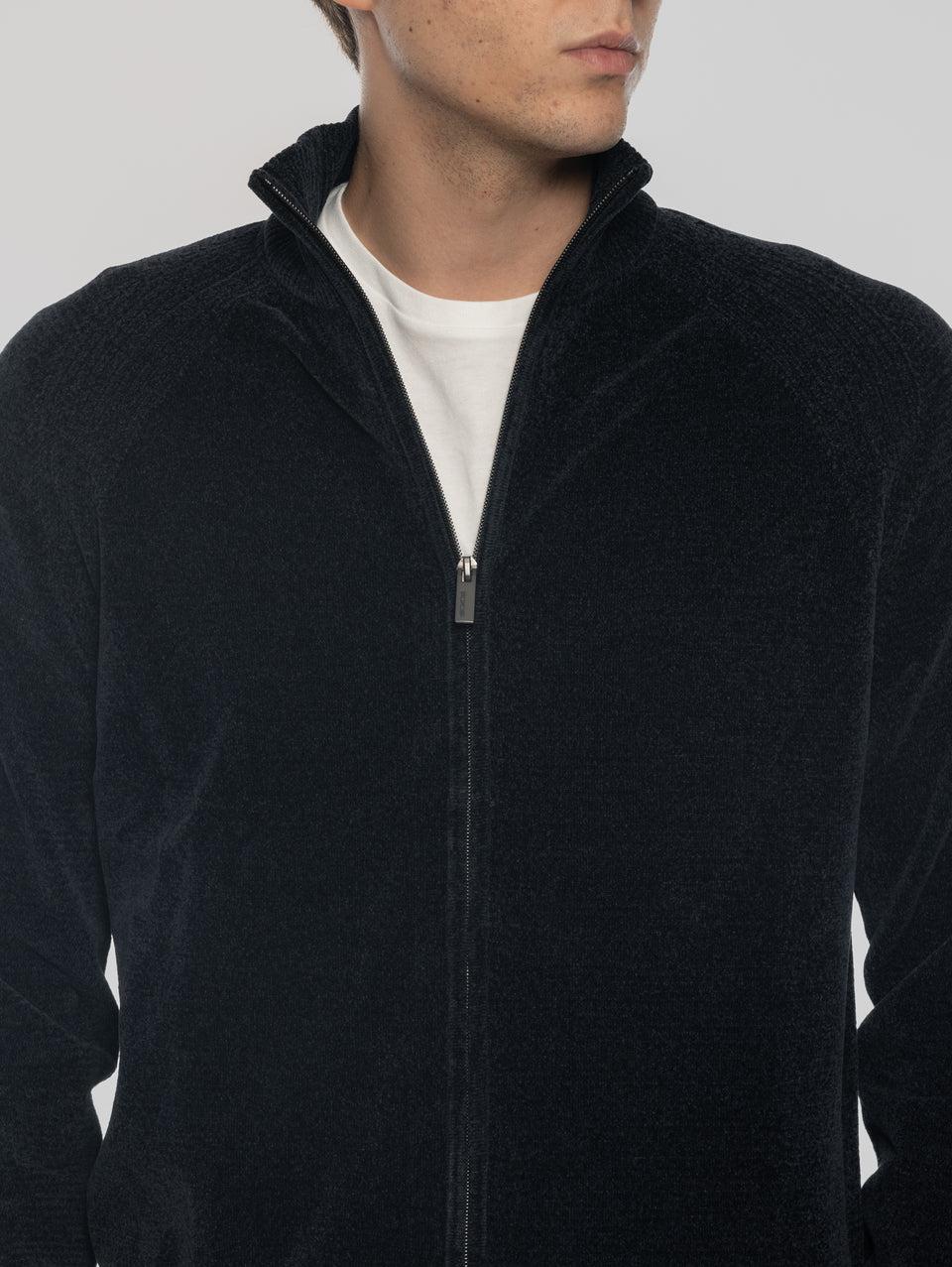 RRD Cardigan in Ciniglia Rasata Blu Sottocosto