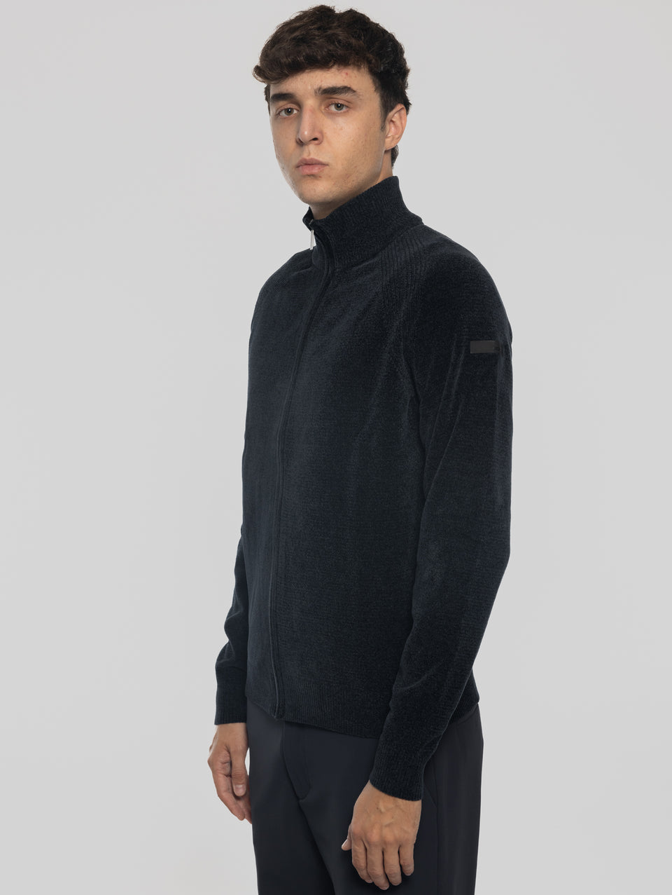RRD Cardigan in Ciniglia Rasata Blu Sottocosto
