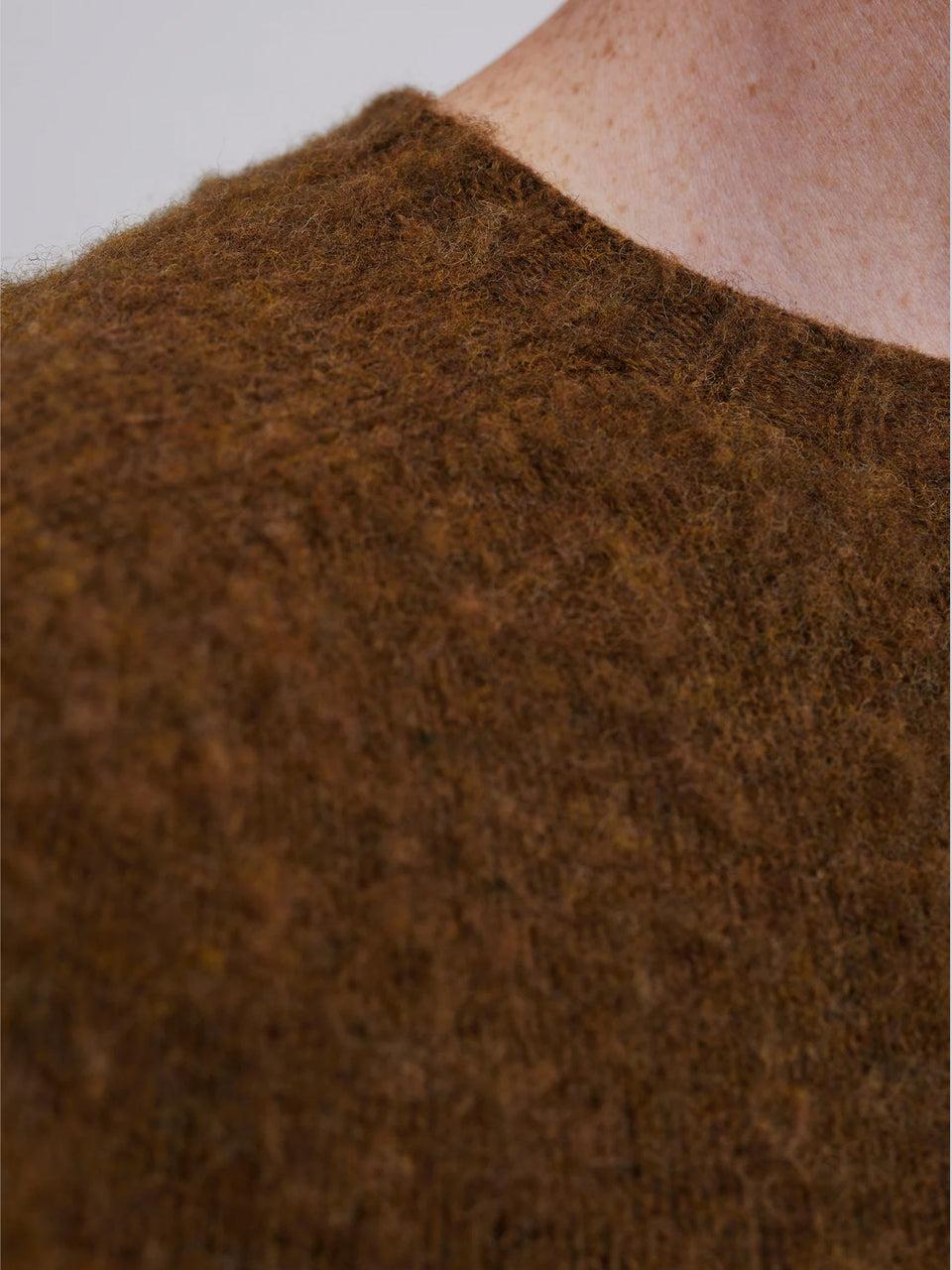 NORSE PROJECTS Maglia Girocollo in Lana Scozzese Birnir Oliva Saldi