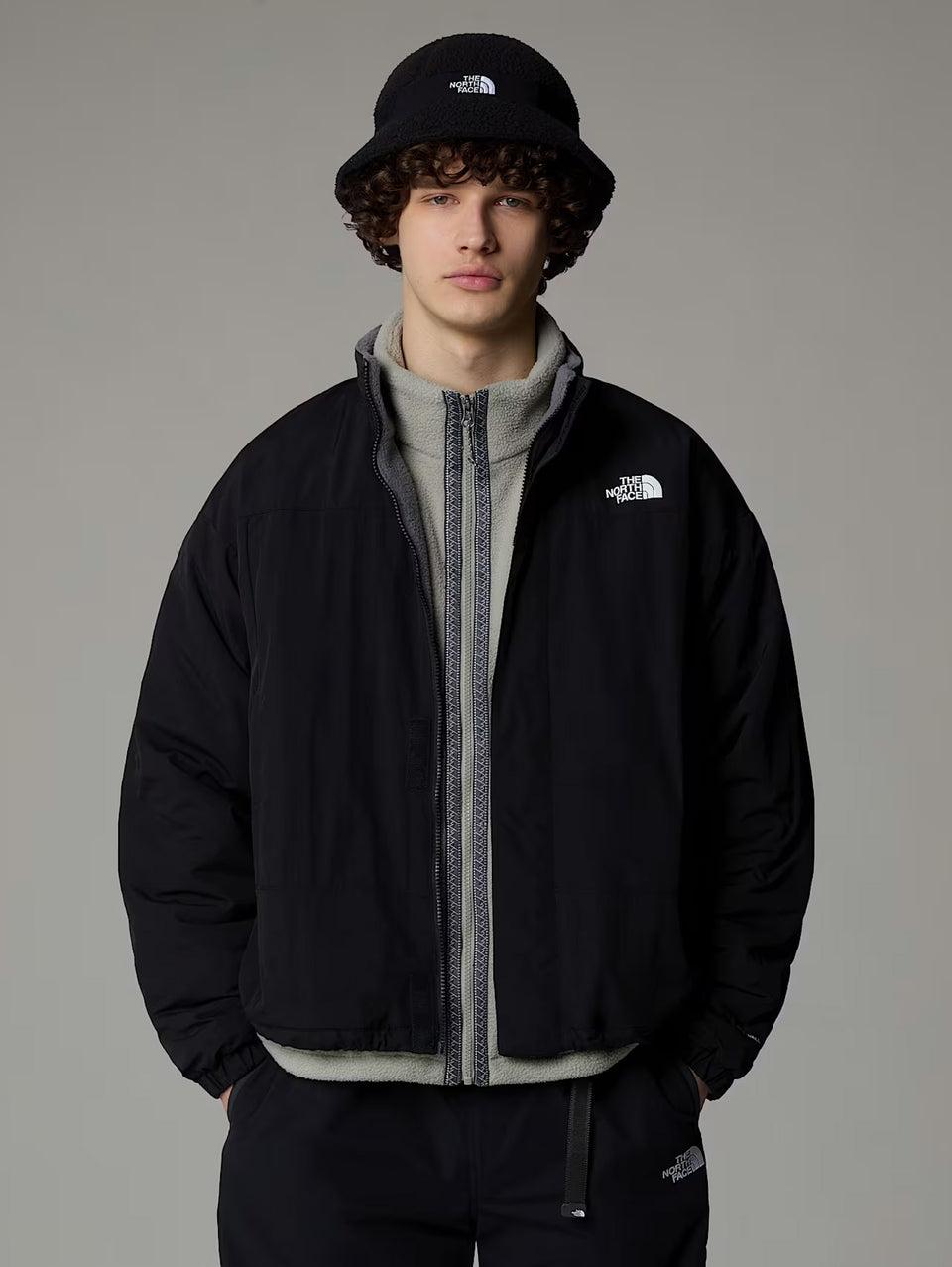 THE NORTH FACE Giacca da Uomo in Pile Reversibile Yumiori Grigio/Nero Nuovo